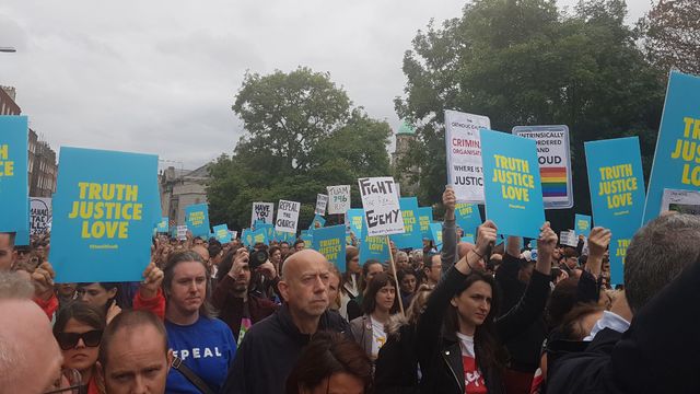 Anti-clerical abuse protests held around the country to mark Pope's visit