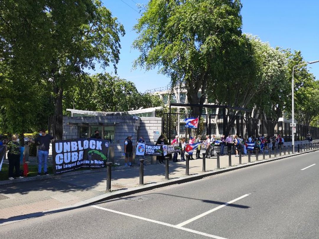 Protests against the medieval warfare on Cuba