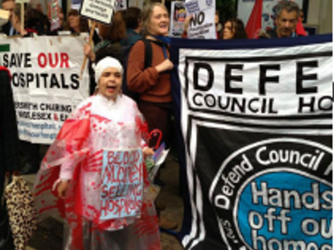 London protests shut down  Europe's biggest property fair